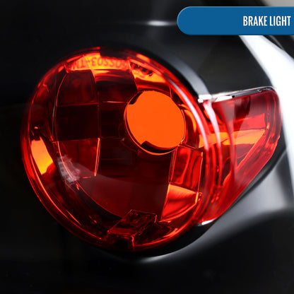 Ronnin - Fits 2007-2012 Dodge Caliber Rear Tail Lights Lamps Assembly Pair | Black