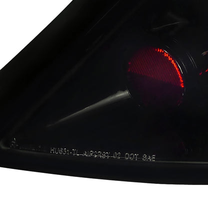 Ronnin - Fits 2006-2011 Honda Civic Coupe 2 Door Factory Replacement Tail Lights Assembly Pair | Black Smoke