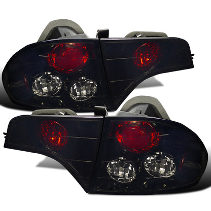 Ronnin - Fits 2006-2011 Honda Civic Sedan 4 Door Factory Replacement Tail Lights Assembly Pair | Black Smoke