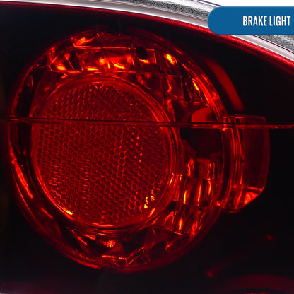 Ronnin - Fits 2006-2011 Honda Civic Sedan 4 Door Factory Replacement Tail Lights Assembly Pair | Black Red
