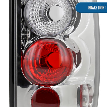 Ronnin -  Fits 2000-2006 Chevy Tahoe Suburban GMC Yukon Denali XL Factory Replacement Tail Lights Assembly Pair | Chrome