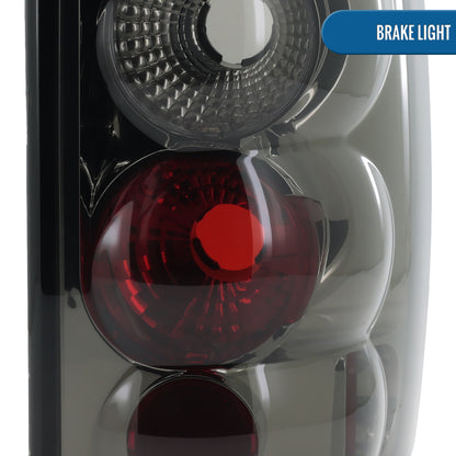 Ronnin -  Fits 2000-2006 Chevy Tahoe Suburban GMC Yukon Denali XL Factory Replacement Tail Lights Assembly Pair | Smoke