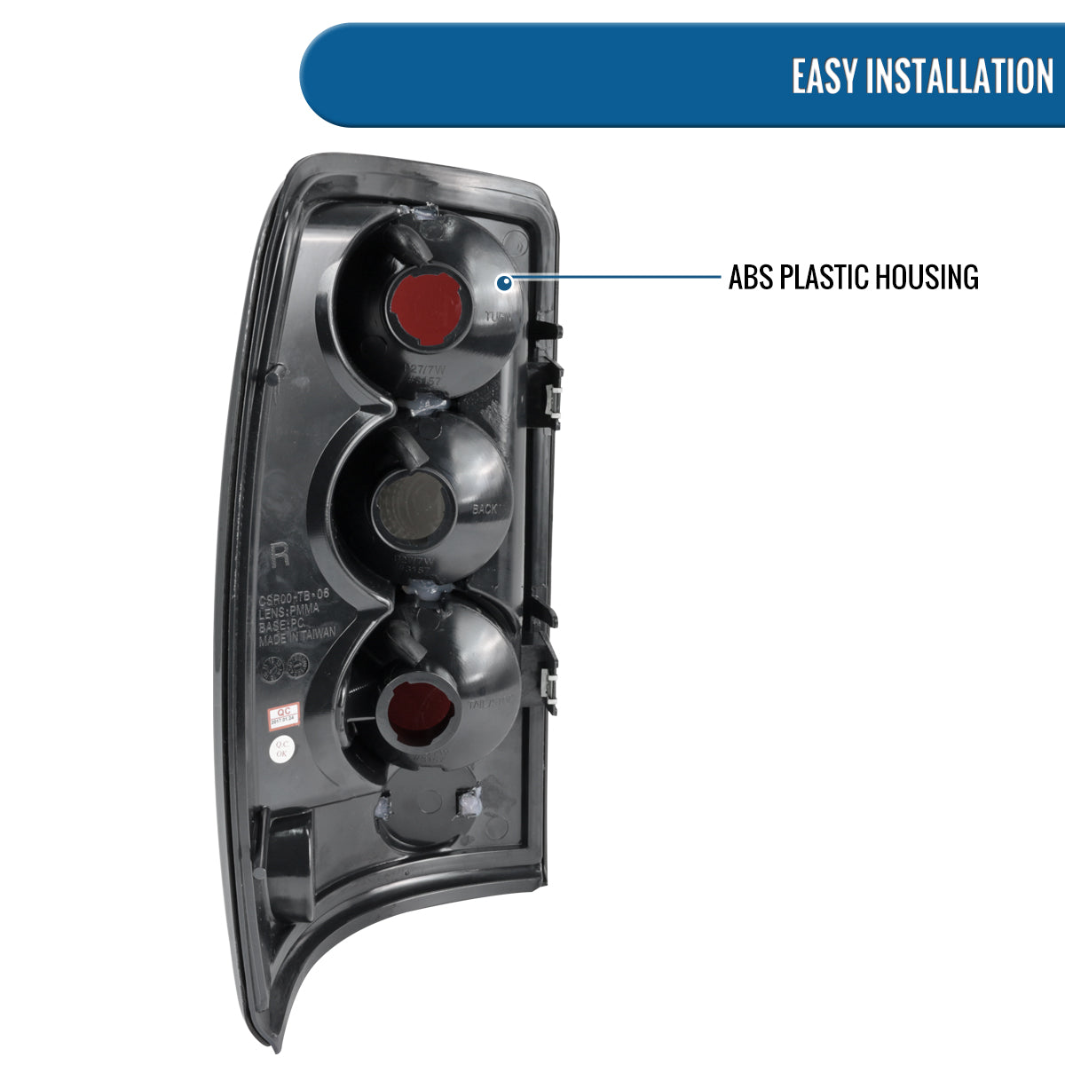 Ronnin -  Fits 2000-2006 Chevy Tahoe Suburban GMC Yukon Denali XL Factory Replacement Tail Lights Assembly Pair | Smoke