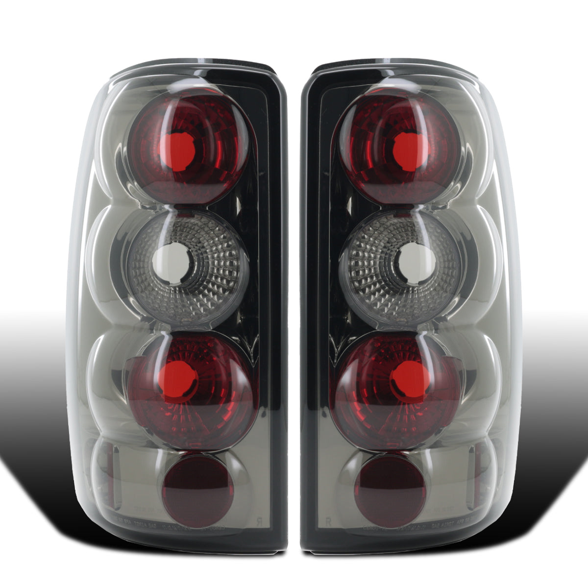 Ronnin -  Fits 2000-2006 Chevy Tahoe Suburban GMC Yukon Denali XL Factory Replacement Tail Lights Assembly Pair | Smoke