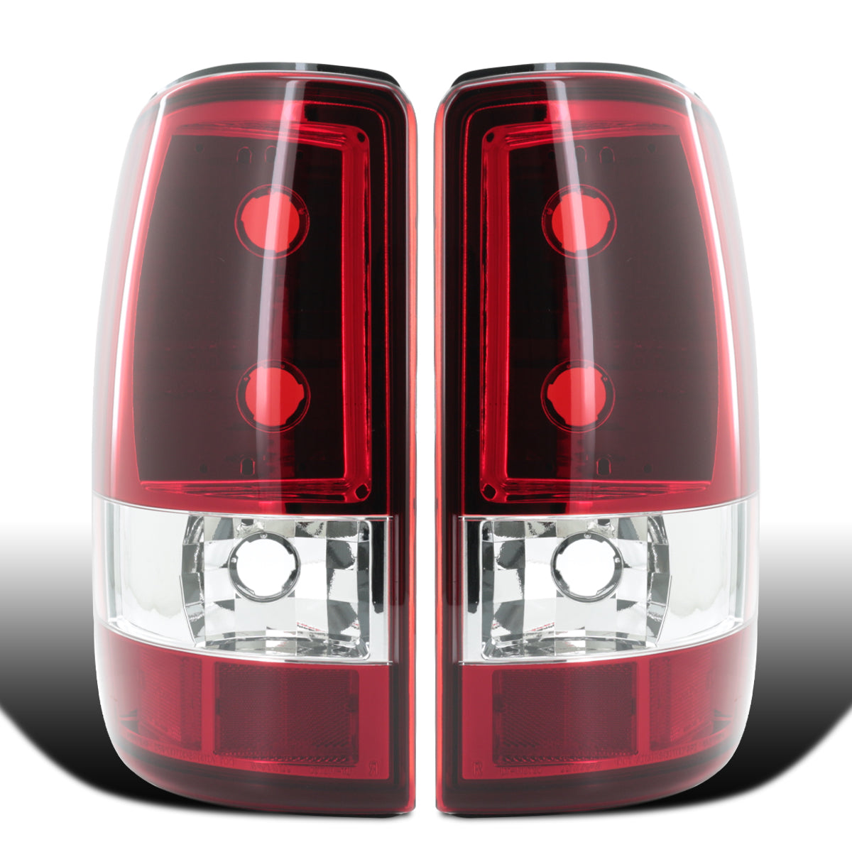 Ronnin -  Fits 2000-2006 Chevy Tahoe Suburban GMC Yukon Denali XL Factory Replacement Tail Lights Assembly Pair | Red