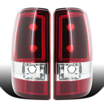 Ronnin -  Fits 2000-2006 Chevy Tahoe Suburban GMC Yukon Denali XL Factory Replacement Tail Lights Assembly Pair | Red