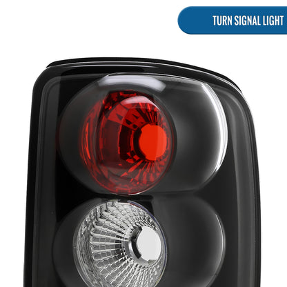 Ronnin -  Fits 2000-2006 Chevy Tahoe Suburban GMC Yukon Denali XL Factory Replacement Tail Lights Assembly Pair | Black