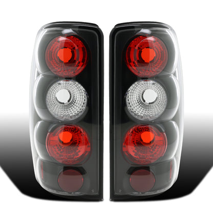 Ronnin -  Fits 2000-2006 Chevy Tahoe Suburban GMC Yukon Denali XL Factory Replacement Tail Lights Assembly Pair | Black