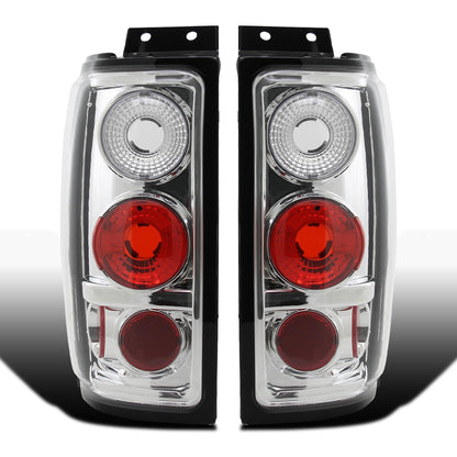 Ronnin - Fits 1997-2002 Ford Expedition Upgrade Tail Lights Assembly Replacement Pair | Chrome