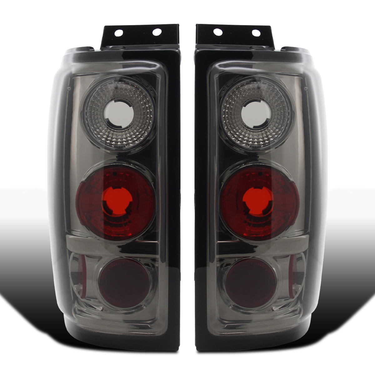 Ronnin - Fits 1997-2002 Ford Expedition Upgrade Tail Lights Assembly Replacement Pair | Smoke