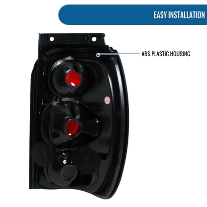 Ronnin - Fits 1998-2001 Ford Explorer Mercury Mountaineer Tail Lights Replacement Assembly Pair | Smoke