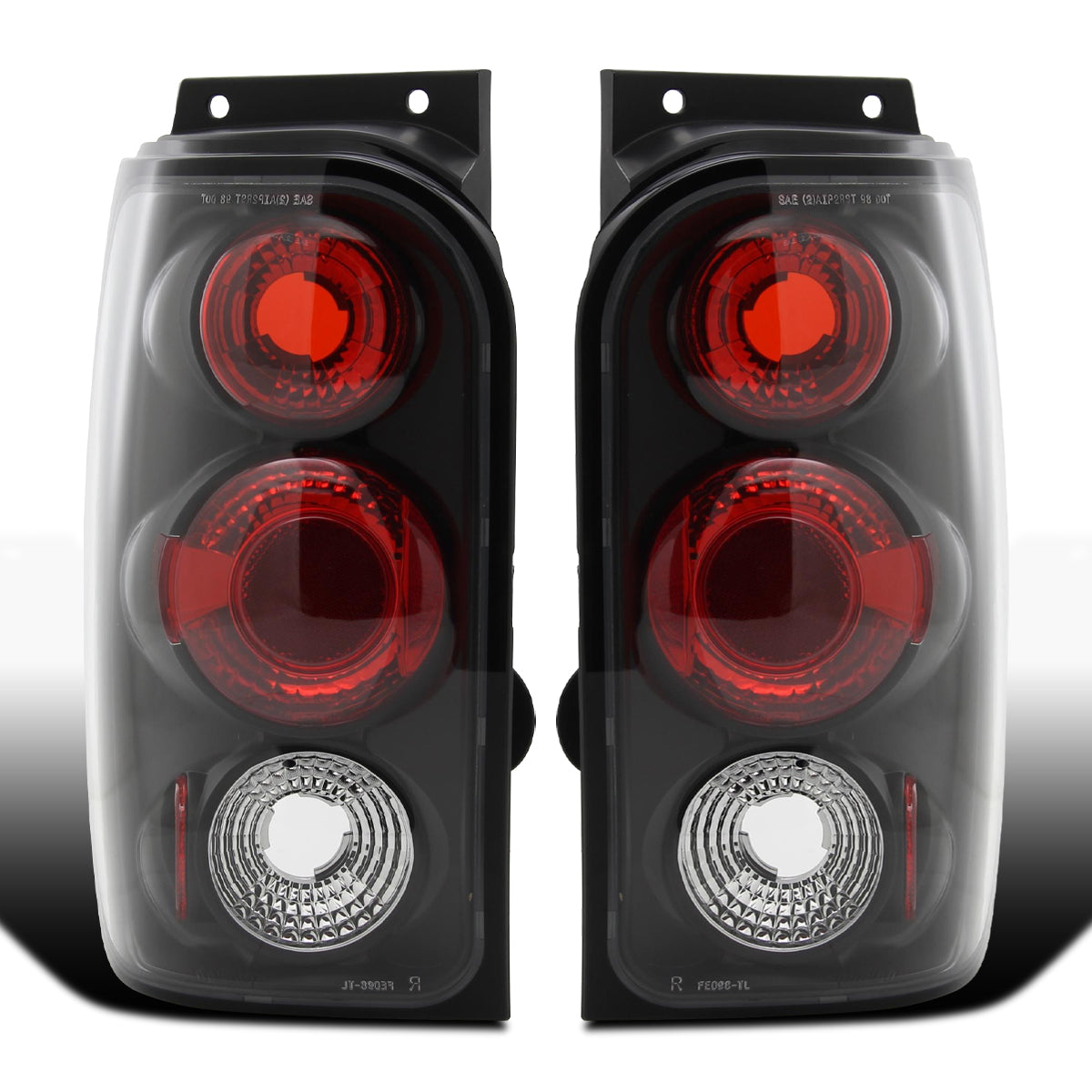 Ronnin - Fits 1998-2001 Ford Explorer Mercury Mountaineer Tail Lights Assembly Replacement Pair | Black