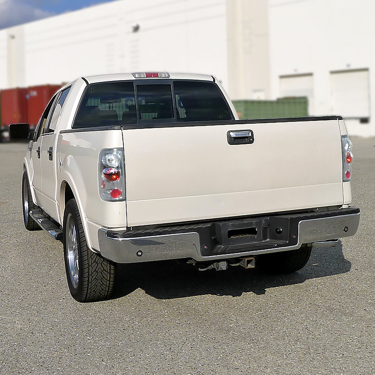 Ronnin - Compatible con conjunto de luces traseras Styleside Ford F150 2004-2008 de repuesto (par) | Cromado