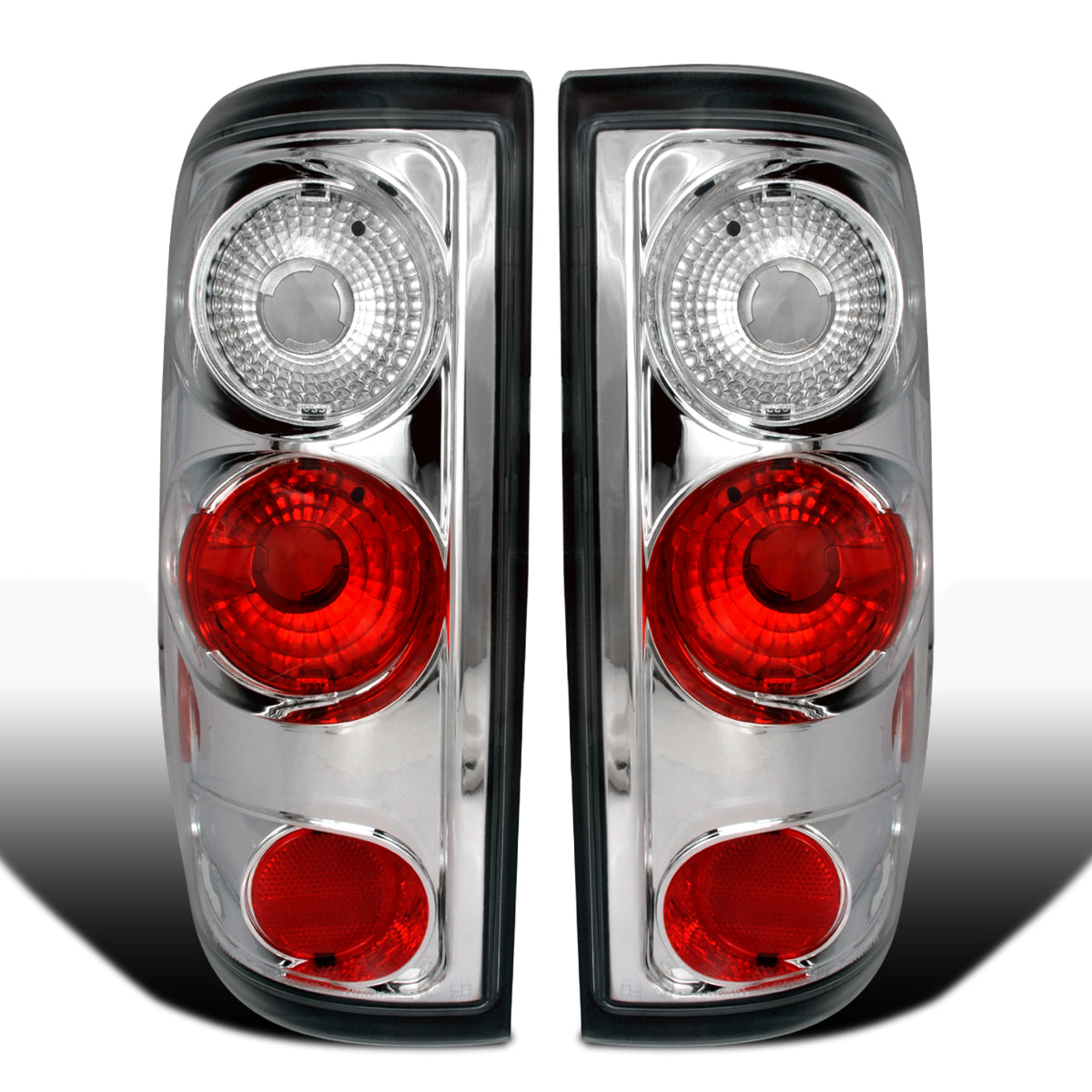 Ronnin - Compatible con conjunto de luces traseras Styleside Ford F150 2004-2008 de repuesto (par) | Cromado