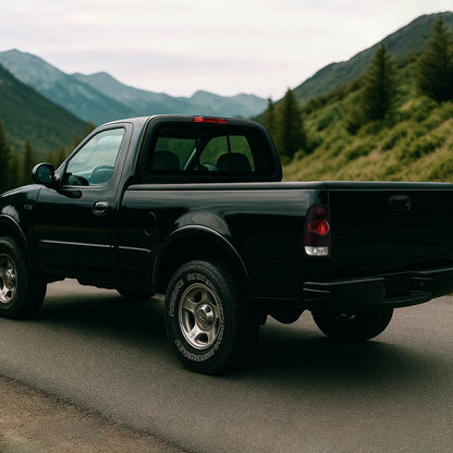 Ronnin - Fits 1997-2004 Ford F150 Heritage F250 F350 F450 F550 Styleside Tail Lights Assembly Pair | Black