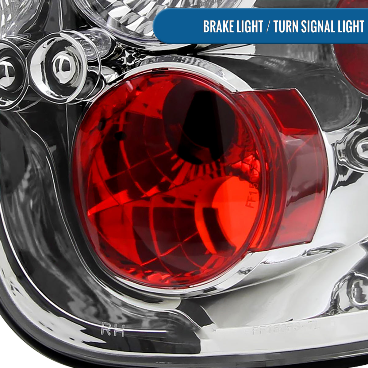 Ronnin - Compatible con Ford F150 Flareside 1997-2003, F150 Heritage Flareside 2004. Par de luces traseras de repuesto estilo europeo | Cromadas