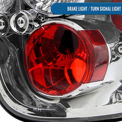 Ronnin - Compatible con Ford F150 Flareside 1997-2003, F150 Heritage Flareside 2004. Par de luces traseras de repuesto estilo europeo | Cromadas