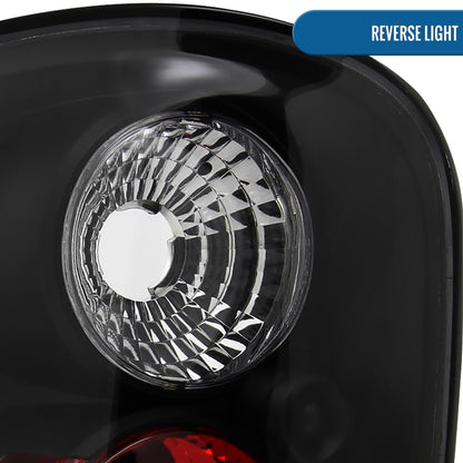 Ronnin - Compatible con Ford F150 Flareside 1997-2003 y Heritage Flareside 2004 | Par de luces traseras de repuesto estilo europeo | Color negro