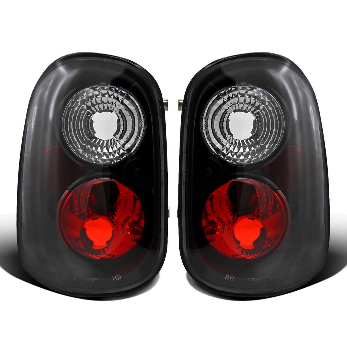 Ronnin - Compatible con Ford F150 Flareside 1997-2003 y Heritage Flareside 2004 | Par de luces traseras de repuesto estilo europeo | Color negro