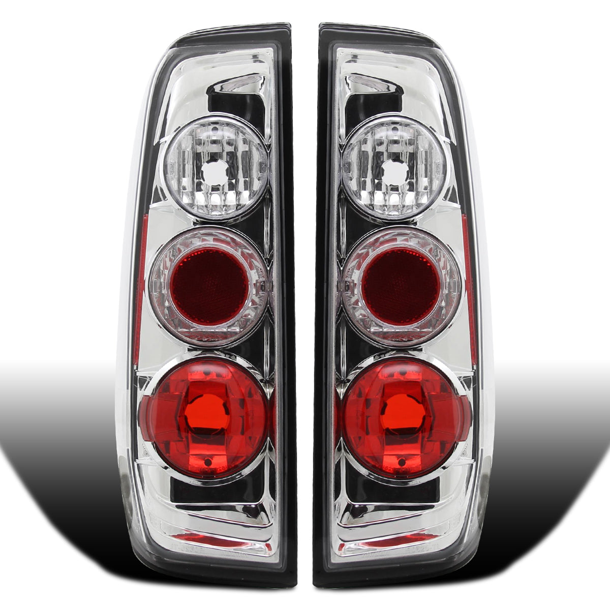 Ronnin - Compatible con Suzuki Equator Nissan Frontier 2005-2014, par de luces traseras de estilo europeo, cromadas