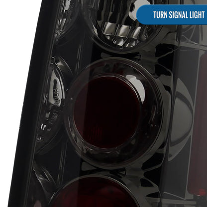 Ronnin - Compatible con Suzuki Equator 2005-2014 Nissan Frontier Luces Traseras de Estilo Europeo Mejoradas Par | Ahumado