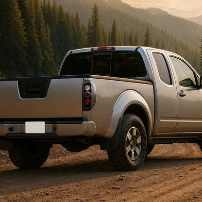 Ronnin - Compatible con Suzuki Equator 2005-2014 Nissan Frontier Luces Traseras de Estilo Europeo Mejoradas Par | Negras