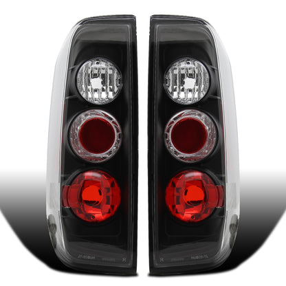 Ronnin - Compatible con Suzuki Equator 2005-2014 Nissan Frontier Luces Traseras de Estilo Europeo Mejoradas Par | Negras