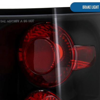 2005-2006 Jeep Grand Cherokee Euro Style Replacement Tail Lights Assembly Pair | Black