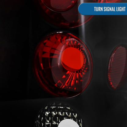 2005-2006 Jeep Grand Cherokee Euro Style Replacement Tail Lights Assembly Pair | Black