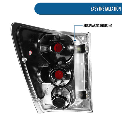 2005-2006 Jeep Grand Cherokee Euro Style Replacement Tail Lights Assembly Pair | Black