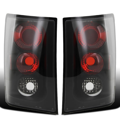 2005-2006 Jeep Grand Cherokee Euro Style Replacement Tail Lights Assembly Pair | Black