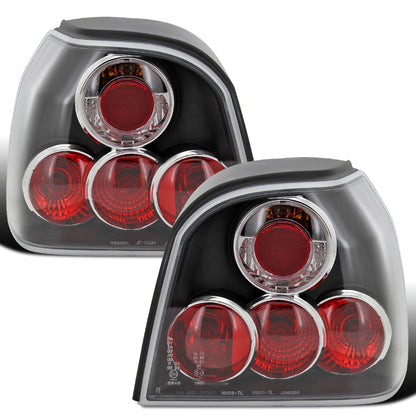 Ronnin - Fits 1993-1998 Volkswagen Golf MK3 Euro Style Replacement Tail Lights Assembly Pair | Black