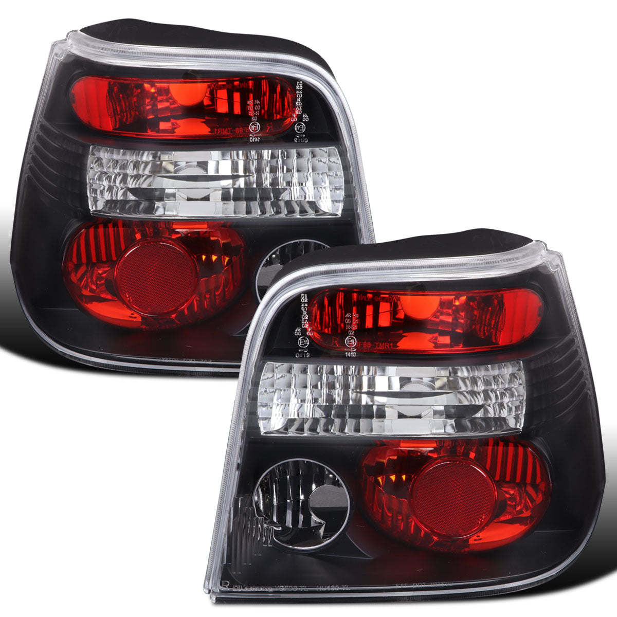 Ronnin - Compatible con Volkswagen Golf MK4 GTI 1999-2006, juego de luces traseras de repuesto estilo Euro 2004 R32 | Negro