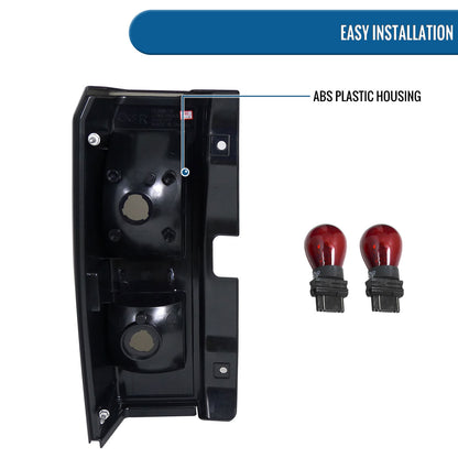 Ronnin - Compatible con Hummer H3 2005-2010 con 2 enchufes de bombilla. Montaje de luces traseras de repuesto, par | Ahumado