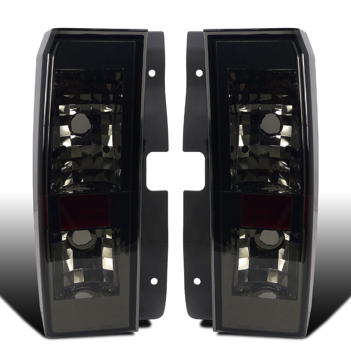 Ronnin - Compatible con Hummer H3 2005-2010 con 2 enchufes de bombilla. Montaje de luces traseras de repuesto, par | Ahumado