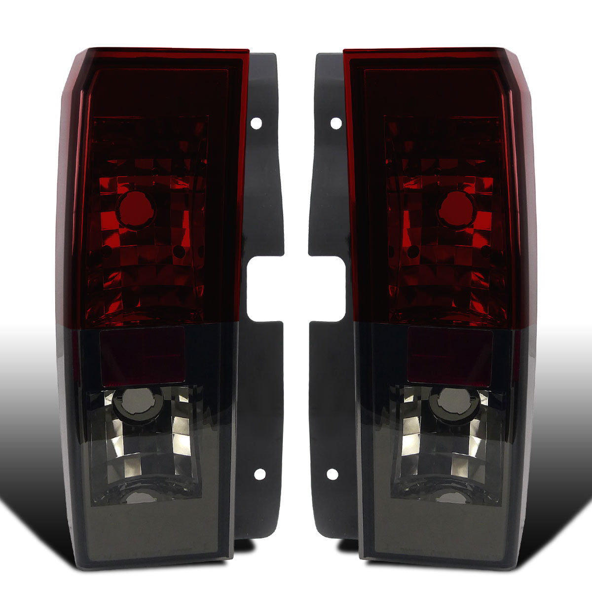 Ronnin - Compatible con Hummer H3 2005-2010 con 2 enchufes de bombilla. Montaje de luces traseras de repuesto, par | Rojo ahumado