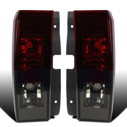 Ronnin - Compatible con Hummer H3 2005-2010 con 2 enchufes de bombilla. Montaje de luces traseras de repuesto, par | Rojo ahumado