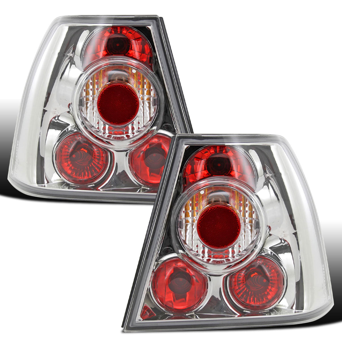 1999-2005 Volkswagen Sedan Jetta MK4 Replacement Tail Lights Assembly Pair | Chrome