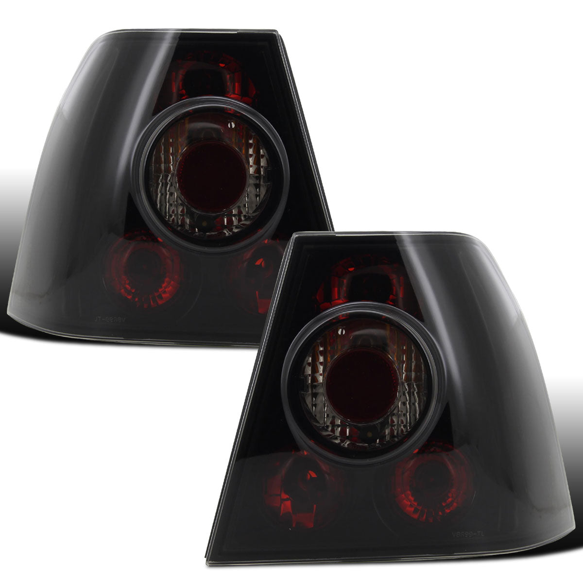 1999-2005 Volkswagen Sedan Jetta MK4 Replacement Tail Lights Assembly Pair | Black Smoke