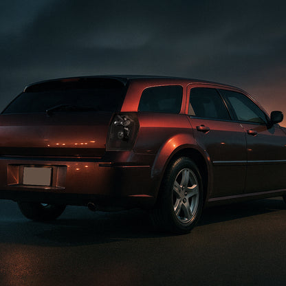 Ronnin - Se adapta a Dodge Magnum 2005-2008 Par de luces traseras de repuesto estilo europeo | Negras