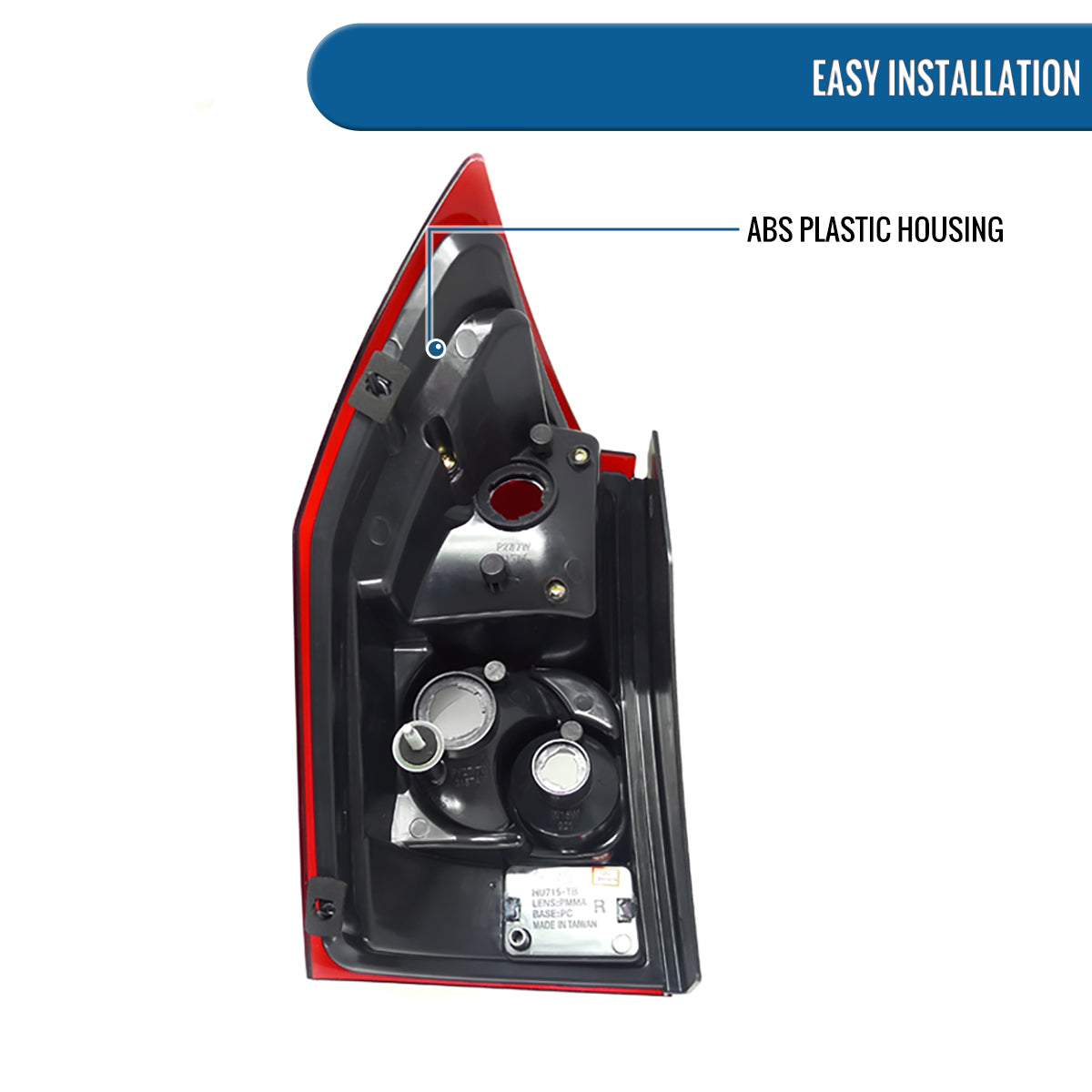 Ronnin - Se adapta a Dodge Magnum 2005-2008 Par de conjunto de luces traseras de repuesto estilo europeo | Rojo