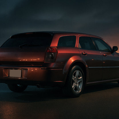 Ronnin - Se adapta a Dodge Magnum 2005-2008 Par de conjunto de luces traseras de repuesto estilo europeo | Rojo