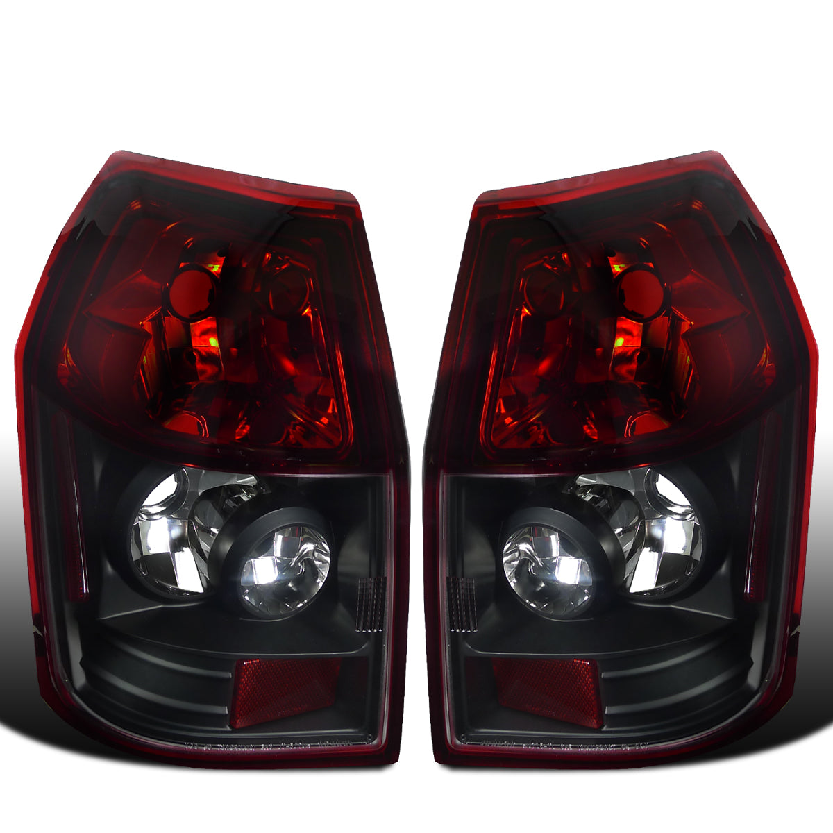 Ronnin - Se adapta a Dodge Magnum 2005-2008 Par de conjunto de luces traseras de repuesto estilo europeo | Rojo