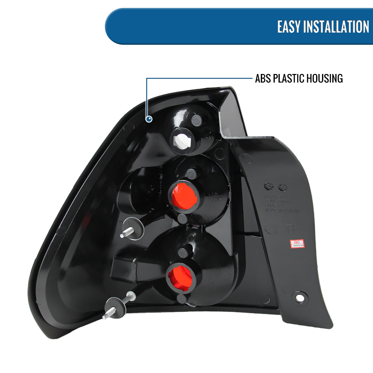 Ronnin - Fits 2004-2007 Chevy Malibu Euro Style Replacement Headlights Assembly Pair | Black