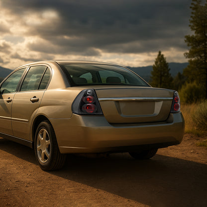 Ronnin - Fits 2004-2007 Chevy Malibu Euro Style Replacement Headlights Assembly Pair | Black