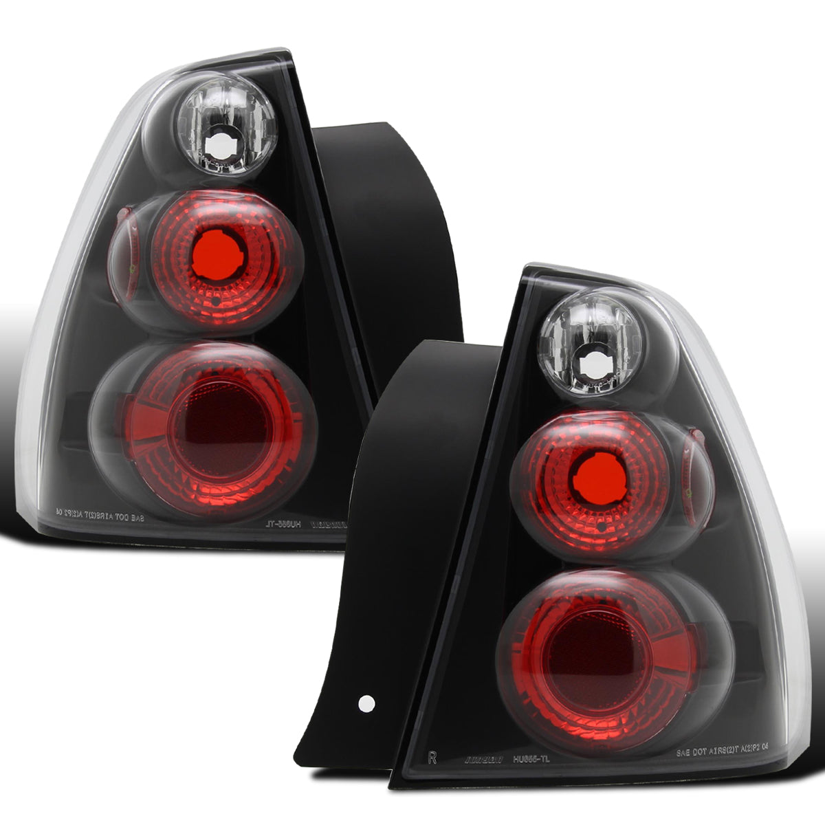 Ronnin - Fits 2004-2007 Chevy Malibu Euro Style Replacement Headlights Assembly Pair | Black