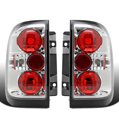 Ronnin - Fits 1996-2004 Nissan Pathfinder 1997-2004 Infiniti QX4 Tail Lights Replacement Assembly Pair | Chrome