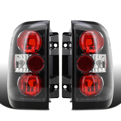 Ronnin - Fits 1996-2004 Nissan Pathfinder 1997-2004 Infiniti QX4 Tail Lights Replacement Assembly Pair | Black
