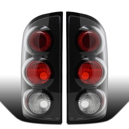 2002-2006 Dodge Ram 1500 2500 3500 Upgrade  Style Replacement Tail Lights Assembly Pair | Black