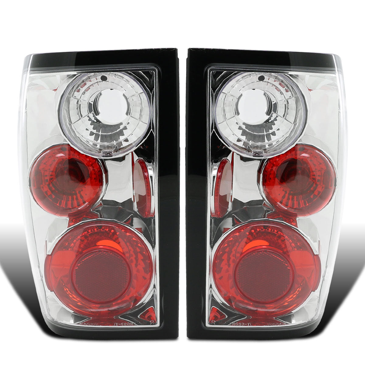 2001-2005 Ford Ranger Euro Style Replacement Tail Lights Assembly Pair | Chrome